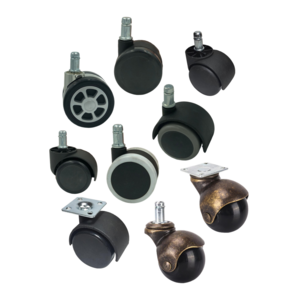 1.5 2 Inch roda plastik Casters Wheels Black PP ruedas plasticas Small Drawer Wheels Swivel Furniture Casters