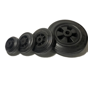 Waste Container Wheel with a standard solid rubber tyre Caster Wheel Garbage Can Wheel for Outdoor using 3 4 5 6 8 Inch