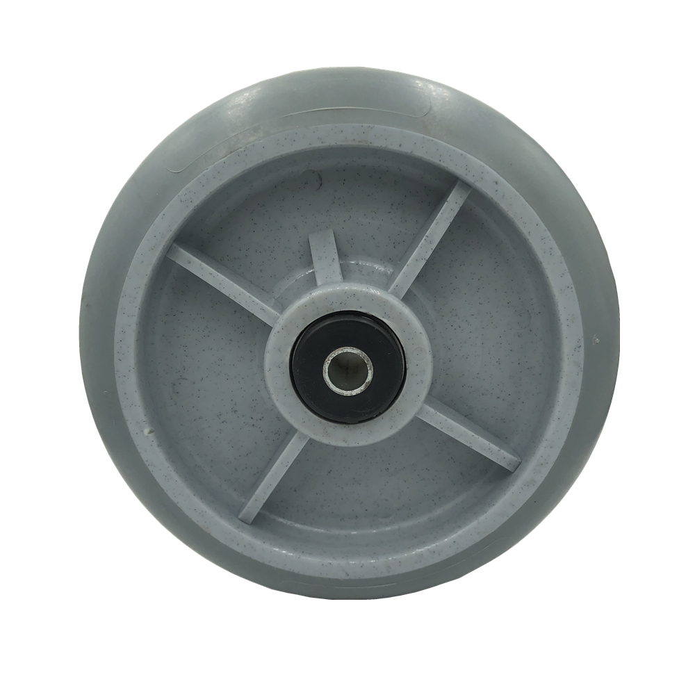 SQ Castor OEM & ODM 4 5 6 8 Inch Thermo Grey Rubber Caster TPR wheels Heavy Duty for Hand Truck and Luggage Carts