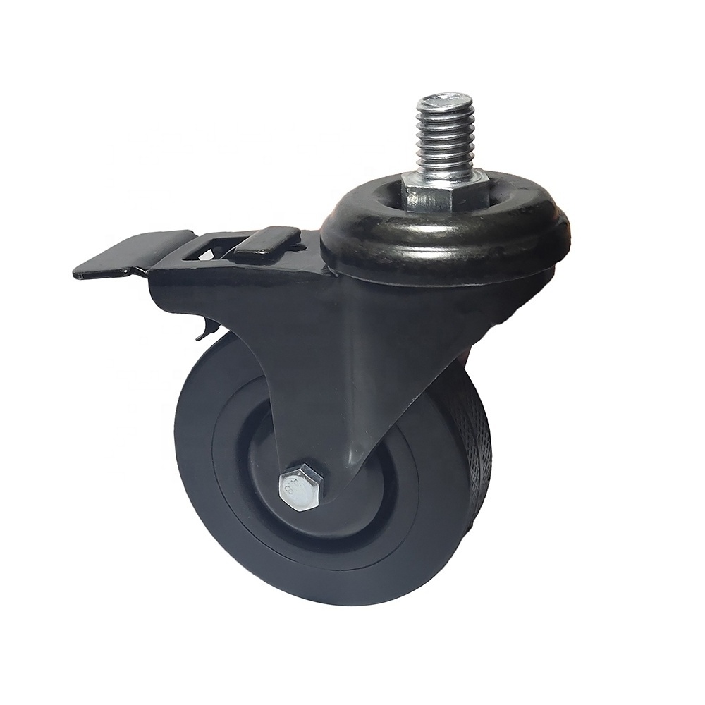 2 2.5 3 inch Mute Abs Plastic Caster Pu Swivel Chair Wheel Furniture Casters For Carpet