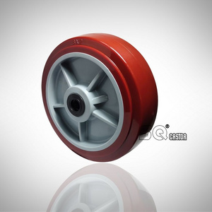 SQ Polyurethane Wheel with PU tyre 100mm 125mm 150mm 200mm a high level of operational comfort castor for foldable trolley