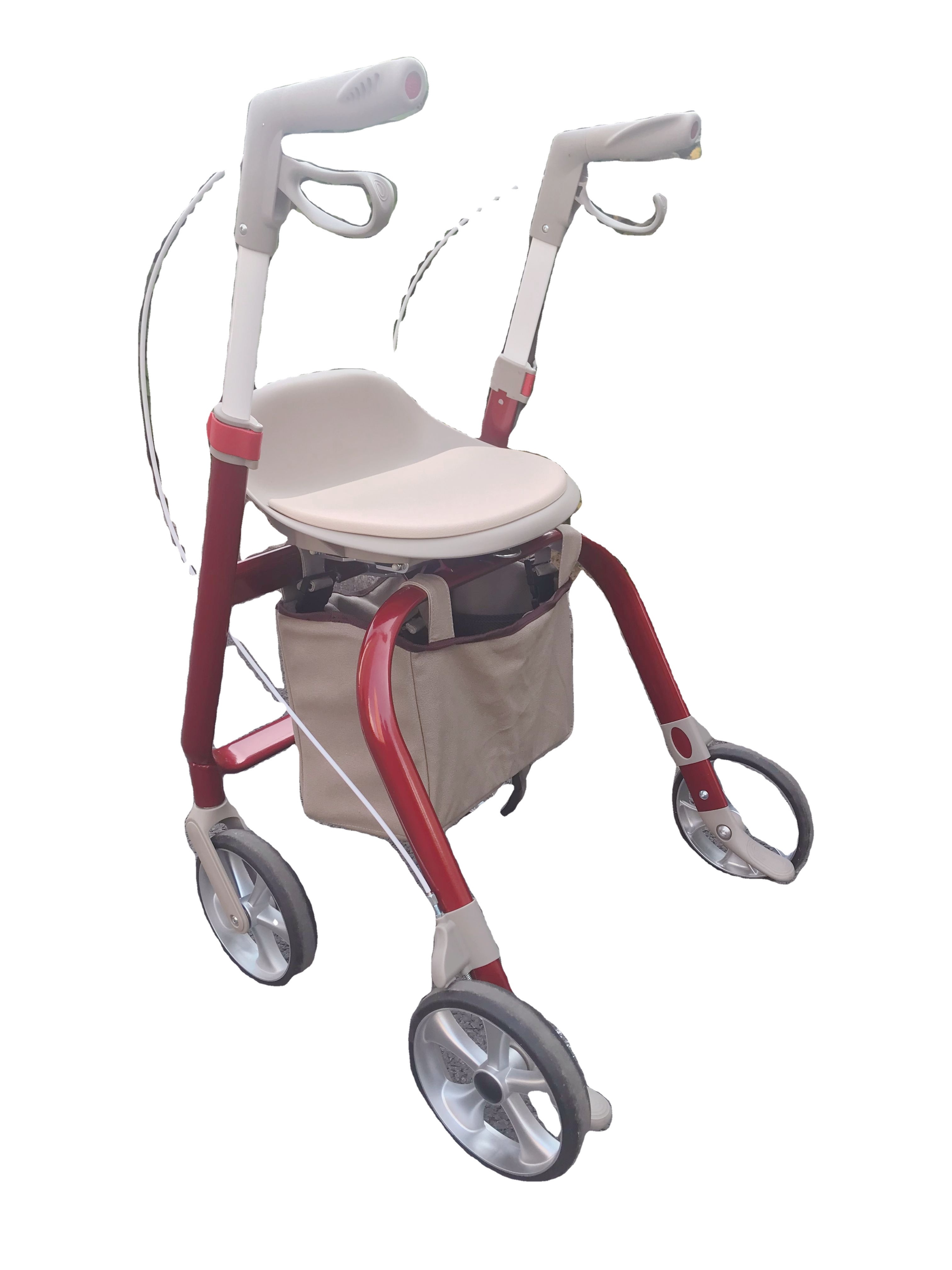 Foldable Lightweight 4-Wheel Walkers with Seat for Elderly and Disabled Individuals