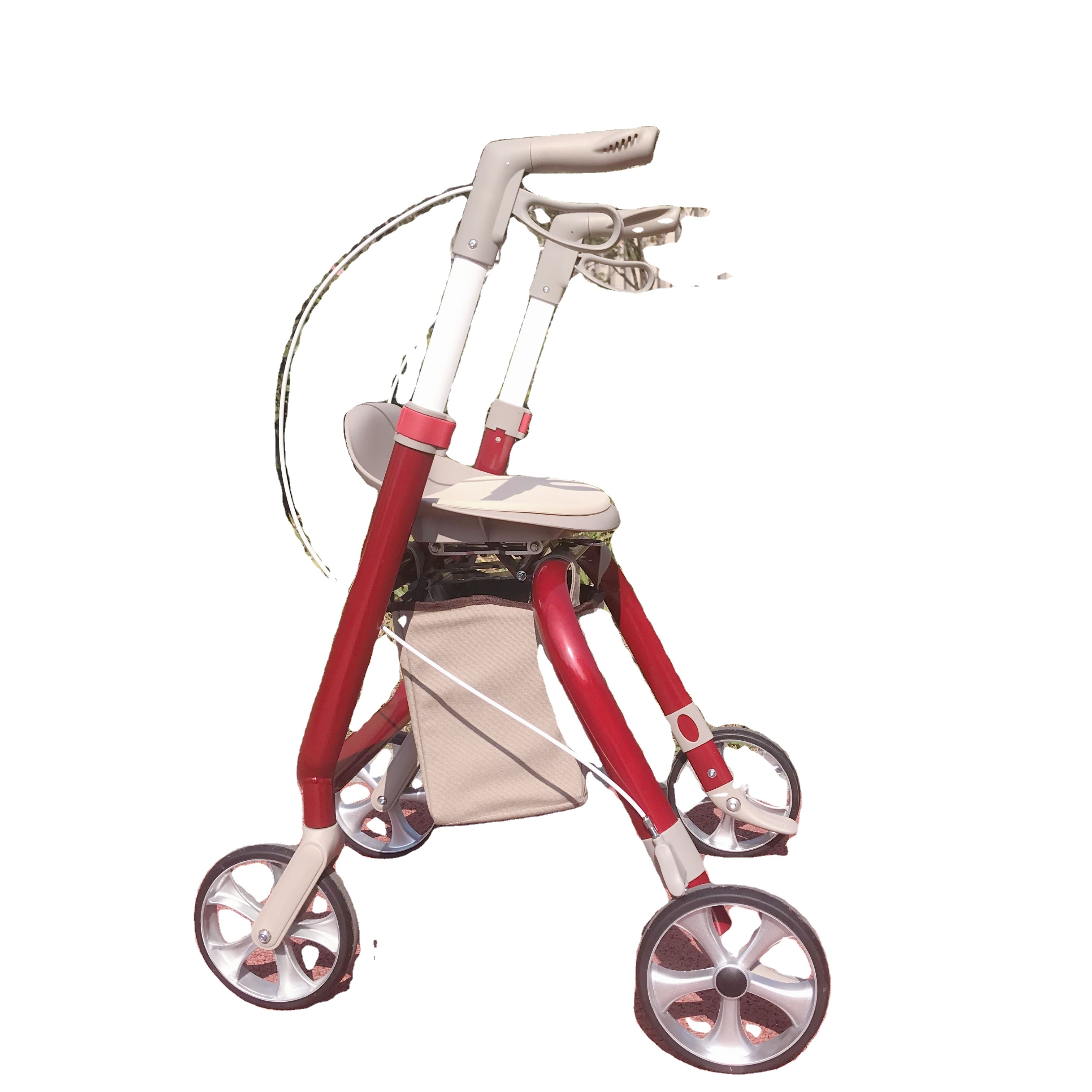 Foldable Lightweight 4-Wheel Walkers with Seat for Elderly and Disabled Individuals