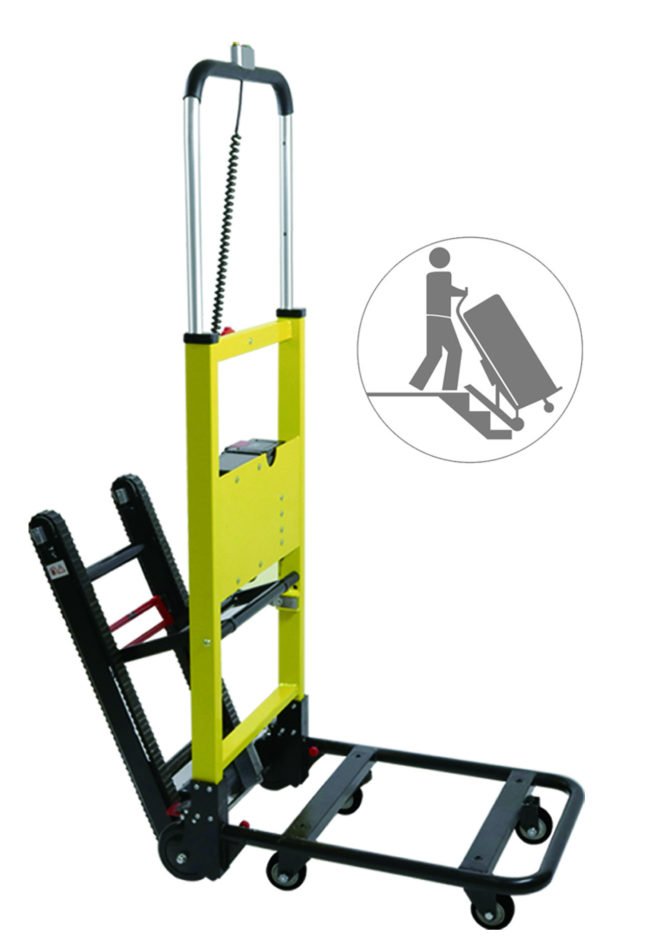 Foldable Stair Climbing Cart  With 6 Wheels Stair Climber With Adjustable Handle