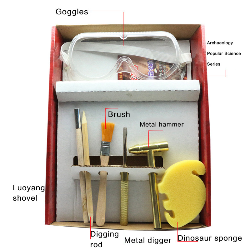 Customizable Funny Archaeology Excavation Tools Dig Discover Resin Figure Dinosaur Egg Fossil Toy