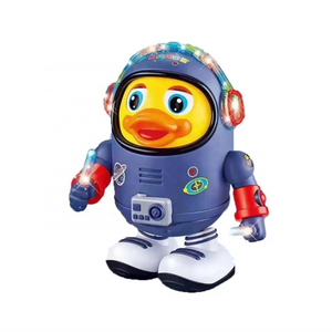 New arrival electric swinging duck kids walking animal space duck interactive singing toy robots with light music duck toy