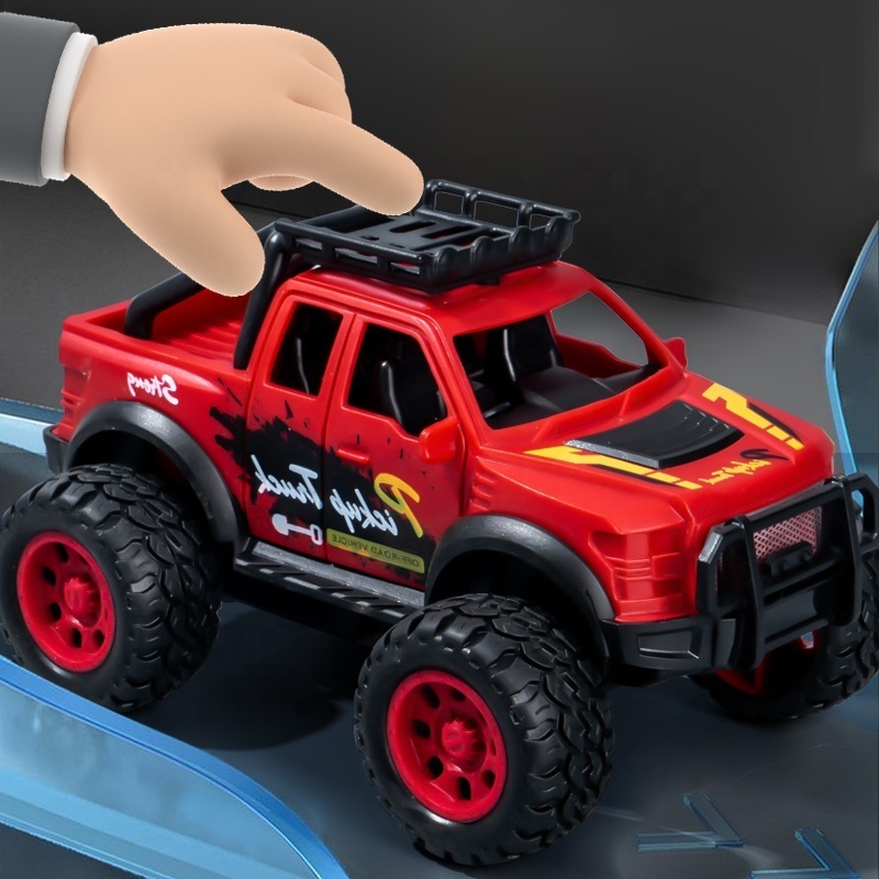 High quality 4 Wheels off-road vehicle Friction Powered Trucks Inertia diecast toy car for kids