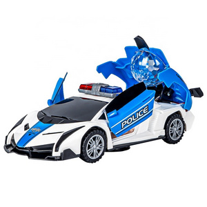 1-2 Children's music electric rotary universal kids police car colorful lights car toy Electric car