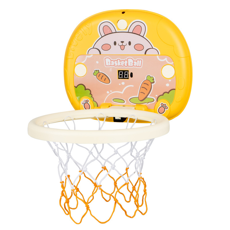 2023 new design Infrared 2 Sensing Cartoon Mini Basketball Hoop Toys Board LED Digital Scorer Light and Music For Kids toy