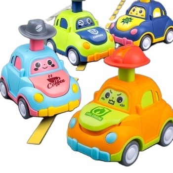 Baby Cartoon Toy Car Mini Press Go Vehicles Inertia Pull Back Cars Montessori Early Education Crawling Toys for Toddlers Boys