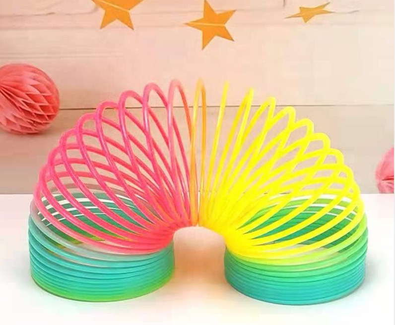 Spring ring baby toy 1-6 years old puzzle early education children rainbow elastic ring toy