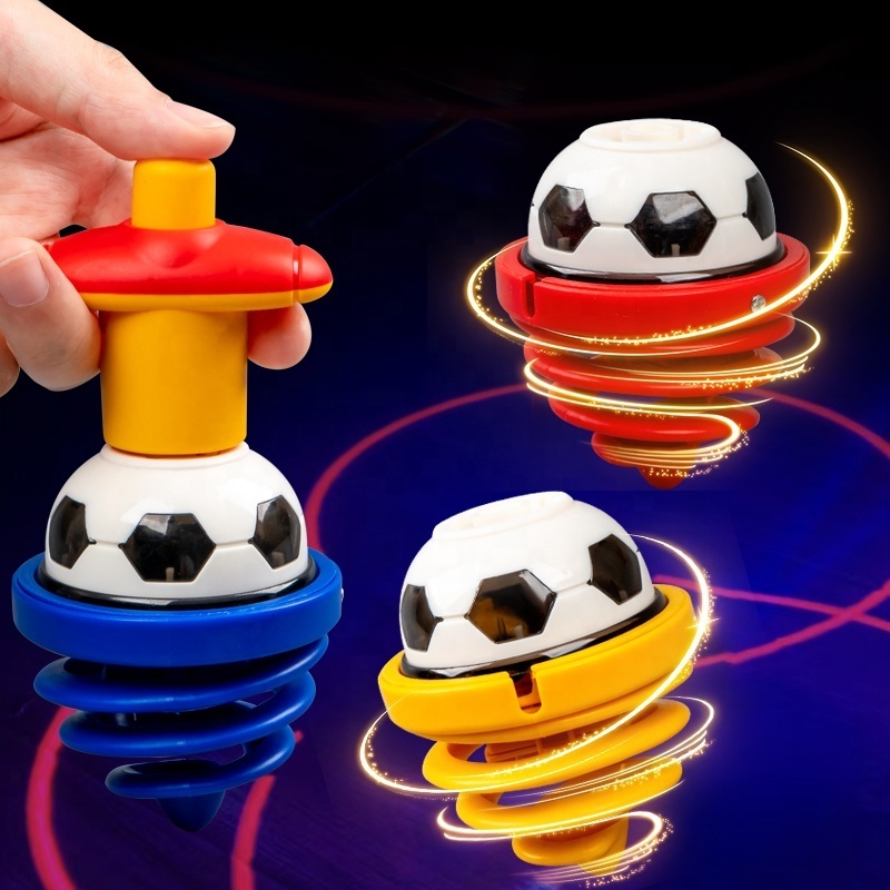 classic toys hot sale light up flashing plaything toys kids for indoor play musical gyro bouncing gyroscope spinning top