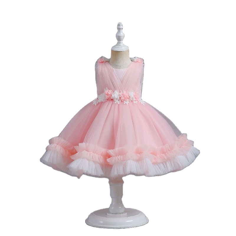 Summer Kids Bridesmaid Wedding Fashion Flower Girl's Dresses for Girls Children