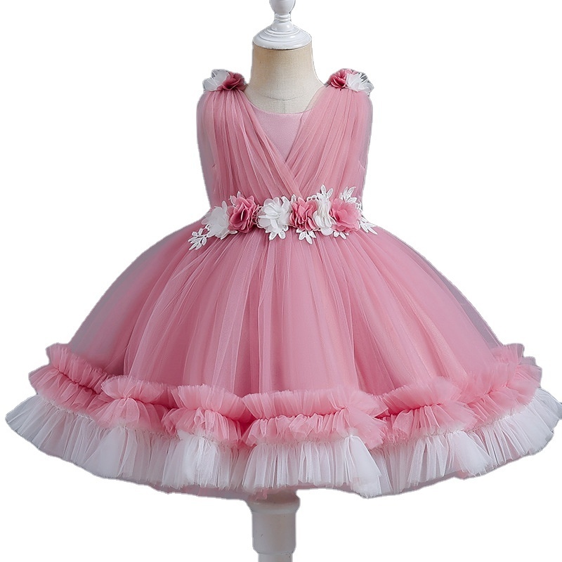 Summer Kids Bridesmaid Wedding Fashion Flower Girl's Dresses for Girls Children