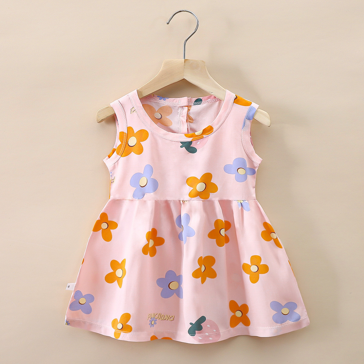 Wholesale of summer girls' cotton silk sleeveless princess skirts