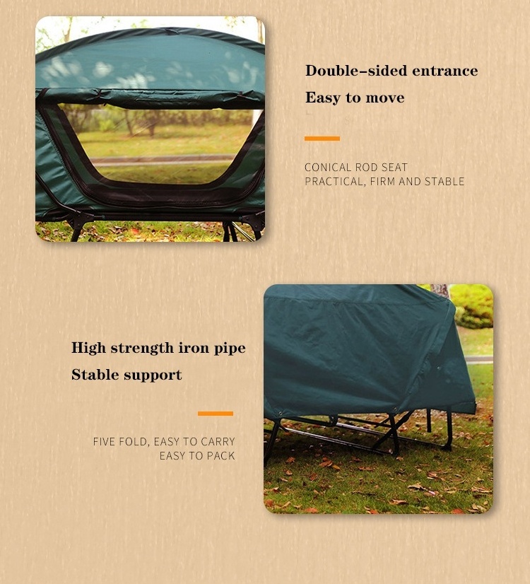 Suqian Hi Customer 2023 new two person quick automatic opening outdoor off ground camping tent