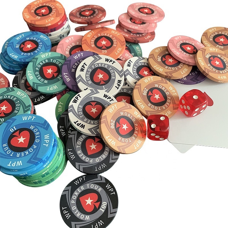 10g EPT/WPT Ceramic Texas Poker Chips Professional European Poker Chips Set