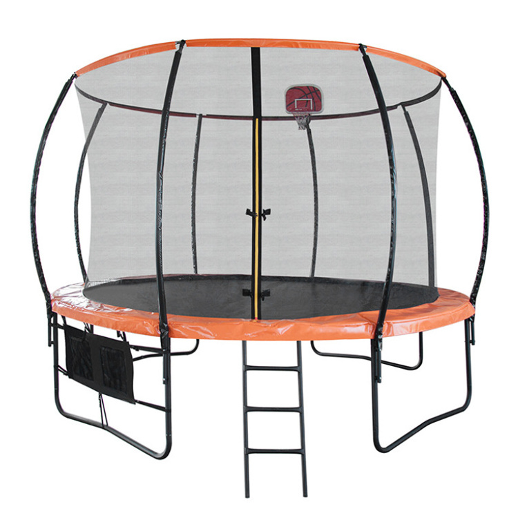 Outdoor Kids Trampoline with Safety Enclosure 6Ft 8 10 12 14 Heavy Duty Jumping Mat and Spring Cover Padding