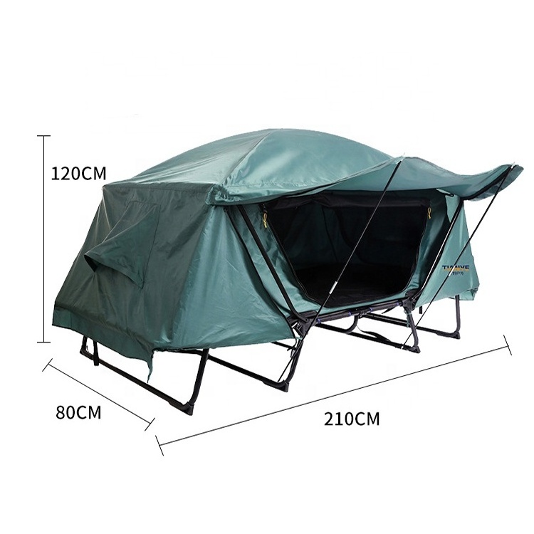 Suqian Hi Customer 2023 new two person quick automatic opening outdoor off ground camping tent