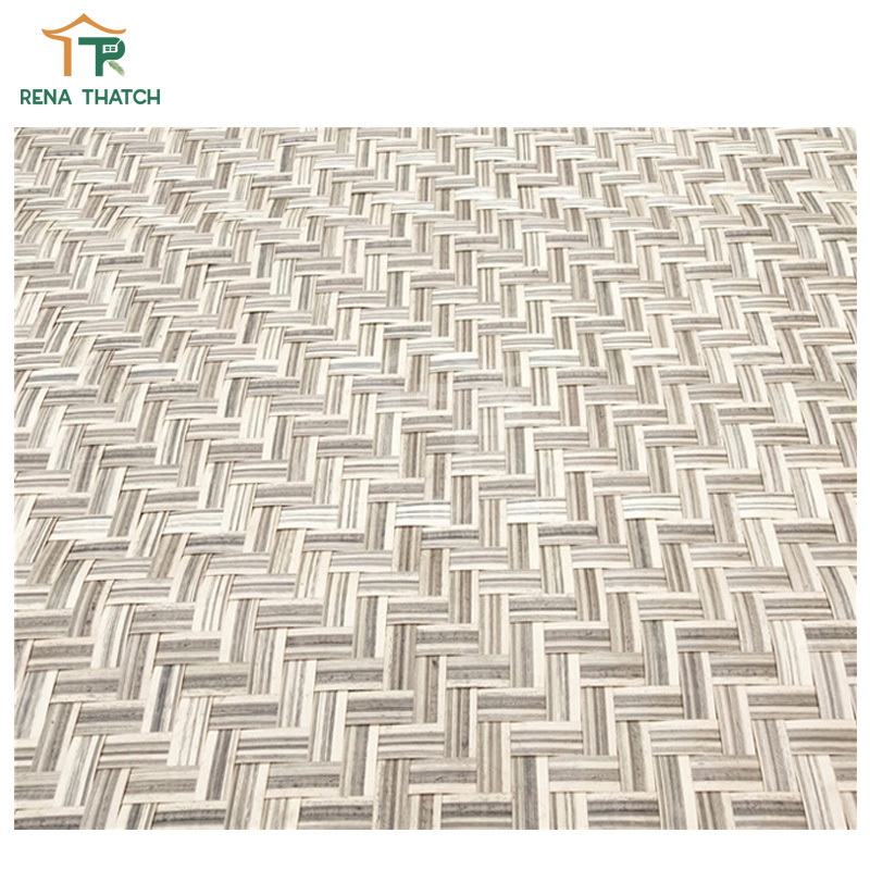 Synthetic Class A fire rated bamboo artificial weave rattan panels wall covering bamboo woven panels