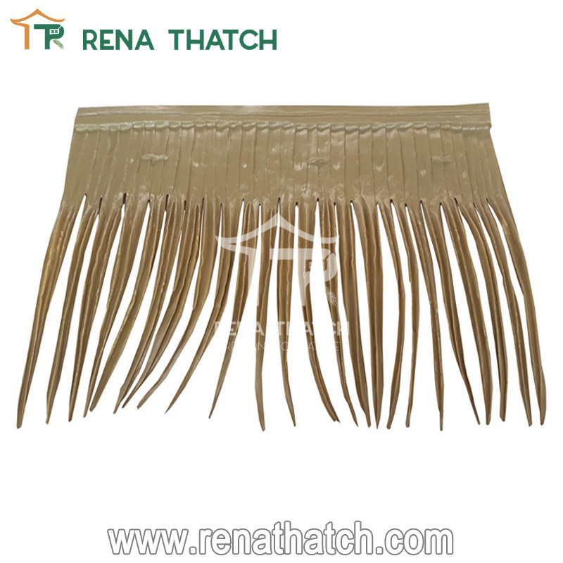 UV resistant synthetic artificial plastic Viva palm sheet thatch for gazebo thatch roof panels rolls for tiki bar