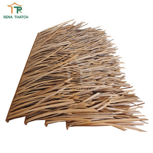 Fireproof landscape artificial thatch for beach synthetic thatch plastic reed synthetic palm cover