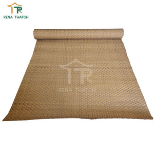 Long lasting reed screening rolled bamboo wall covering synthetic rattan weaving artificial rattan sheets