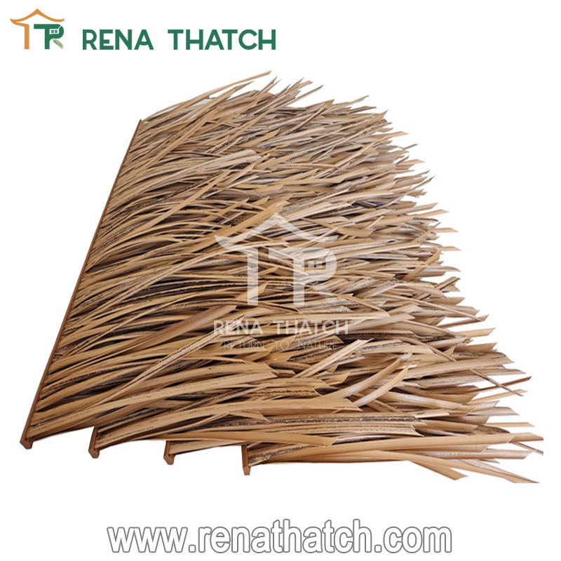 Weather Resistant synthetic thatch roof gazebo fire resistant artificial thatch materials