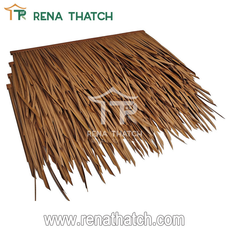 Environmental fiber artificial waterproof thatch roof tile synthetic thatch material for tiki huts gazebo