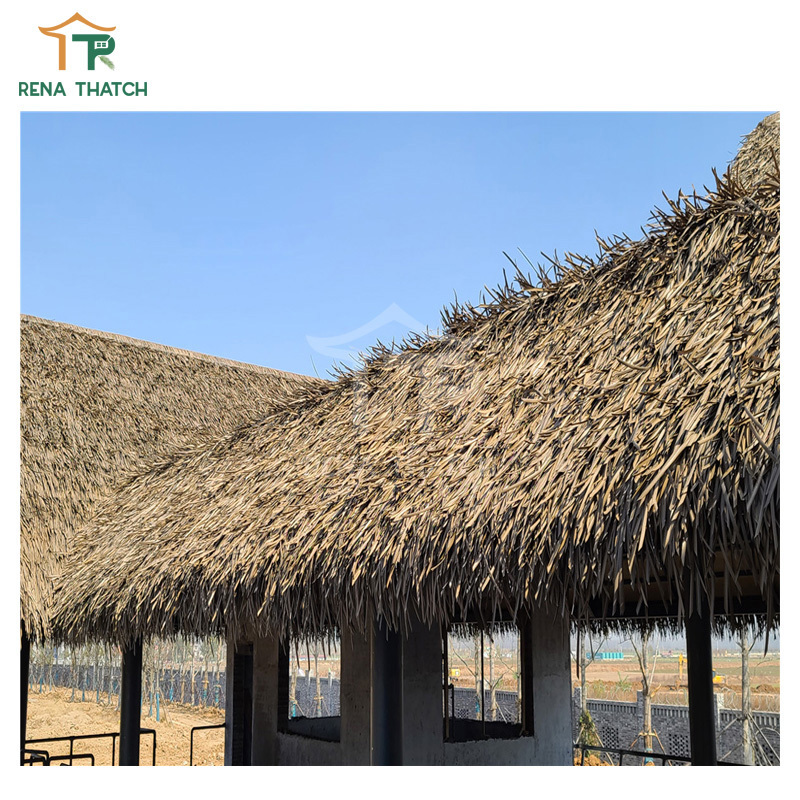 High quality cheap artificial thatch roof gazebo synthetic thatch roll umbrellas Tiki thatch hut