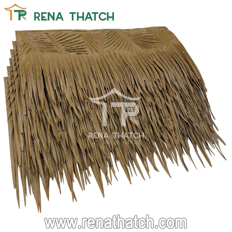 Fireproof waterproof palma sintetica thatch roof materials synthetic Palmex palm artificial thatch palm