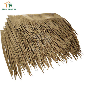 Fire rated synthetic palm cover leaf umbrella synthetic thatch roll palma synthetica