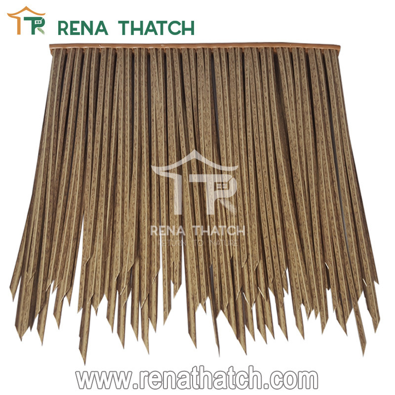 Fire resistant cheap thatch gazebo tiki synthetic thatch waterproof plastic thatch roof