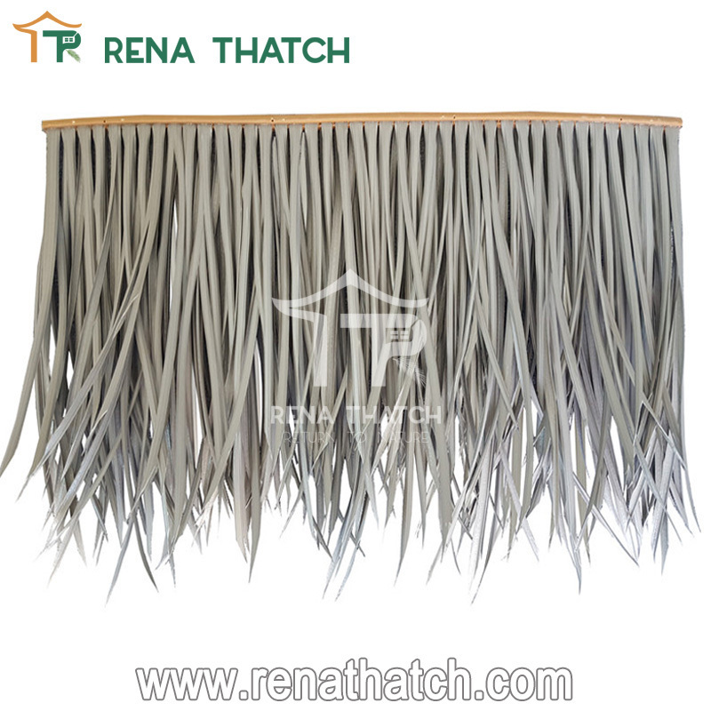 New eco-friendly plastic HDPE artificial thatch roof tiles synthetic thatch roof paja sintetica