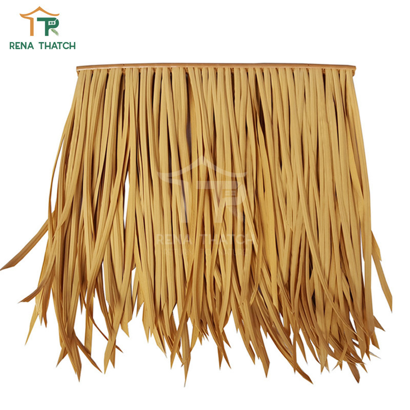 Fire resistant cheap thatch gazebo tiki synthetic thatch waterproof plastic thatch roof