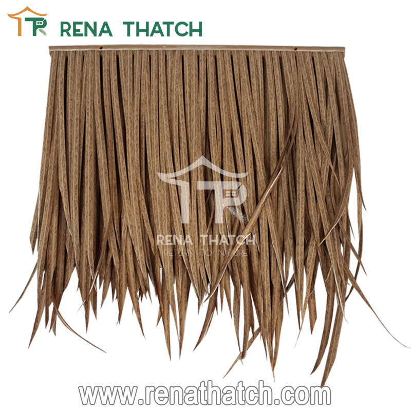 Fire resistant cheap thatch gazebo tiki synthetic thatch waterproof plastic thatch roof