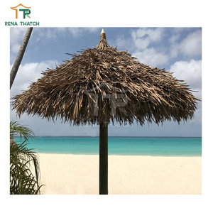 Anti-aging factory price simulation thatch artificial thatch synthetic palm thatch beach umbrella