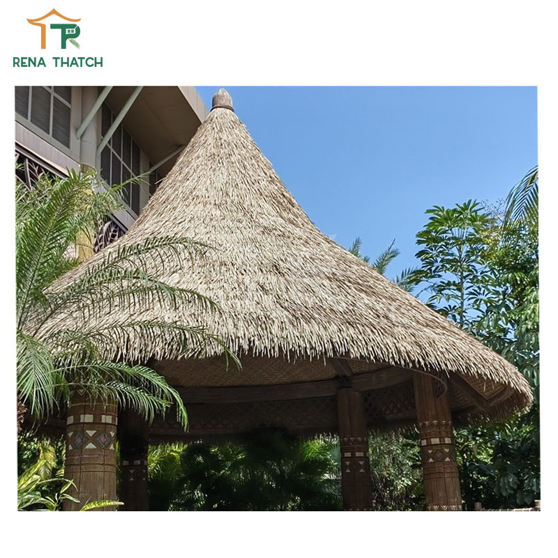 High quality cheap artificial thatch roof gazebo synthetic thatch roll umbrellas grass thatched roof