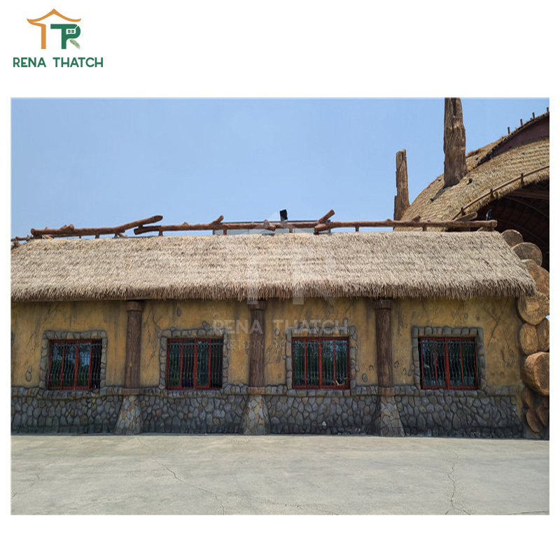 Hot sale Bali tiki thatch roof umbrella fireproof synthetic thatch roof price plastic thatch roof