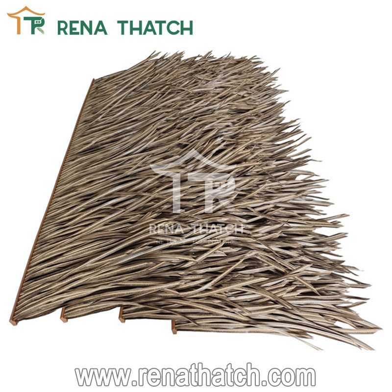 Environmental fiber artificial thatch roof tile synthetic thatch material for tiki huts gazebo