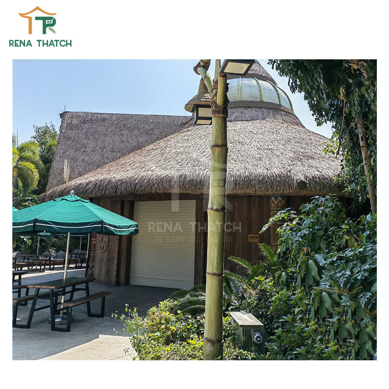 Outdoor Durable grass thatch roof gazebo artificial palm thatch cover for Korean thatch roof tiles