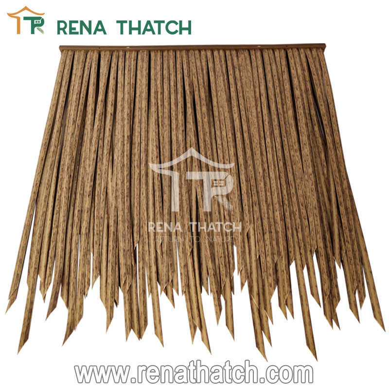 Fire resistant cheap thatch gazebo tiki synthetic thatch waterproof plastic thatch roof