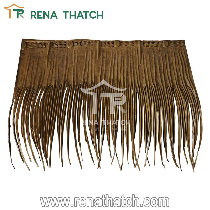 Synthetic palm cover leaf umbrella synthetic thatch roll palma synthetica thatch roof tiles