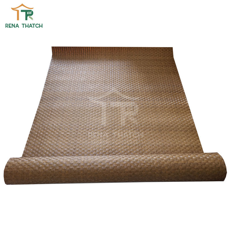 Long lasting reed screening rolled bamboo wall covering synthetic rattan weaving artificial rattan sheets