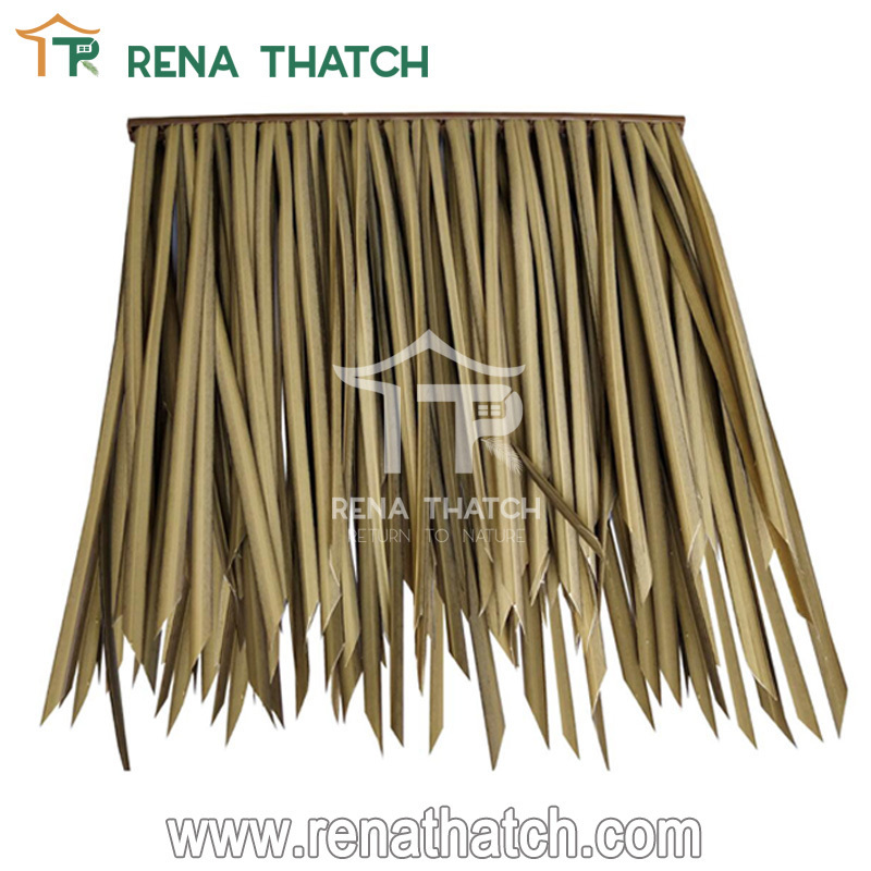 Polyethylene thatch roofing synthetic artificial tiki thatch tiles thatched roof gazebo