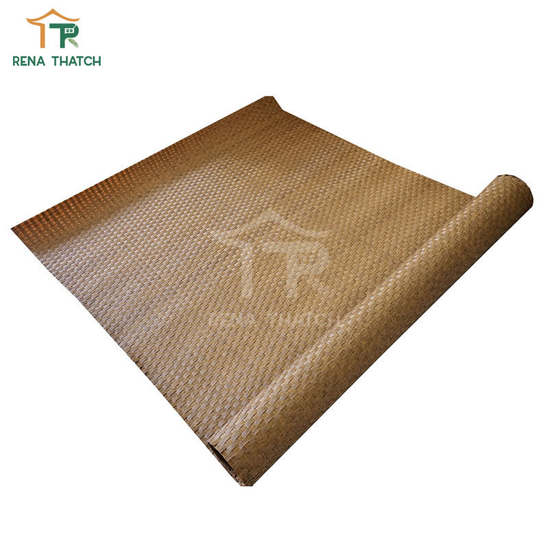 Long lasting reed screening rolled bamboo wall covering synthetic rattan weaving artificial rattan sheets