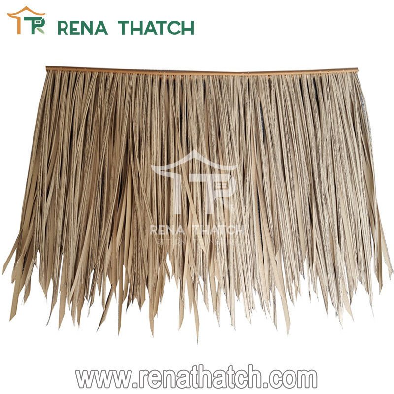 New eco-friendly plastic HDPE artificial thatch roof tiles synthetic thatch roof paja sintetica