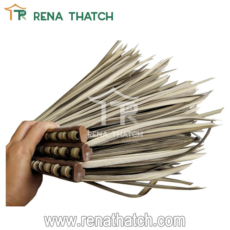 Polyethylene thatch roofing synthetic artificial tiki thatch tiles thatched roof gazebo