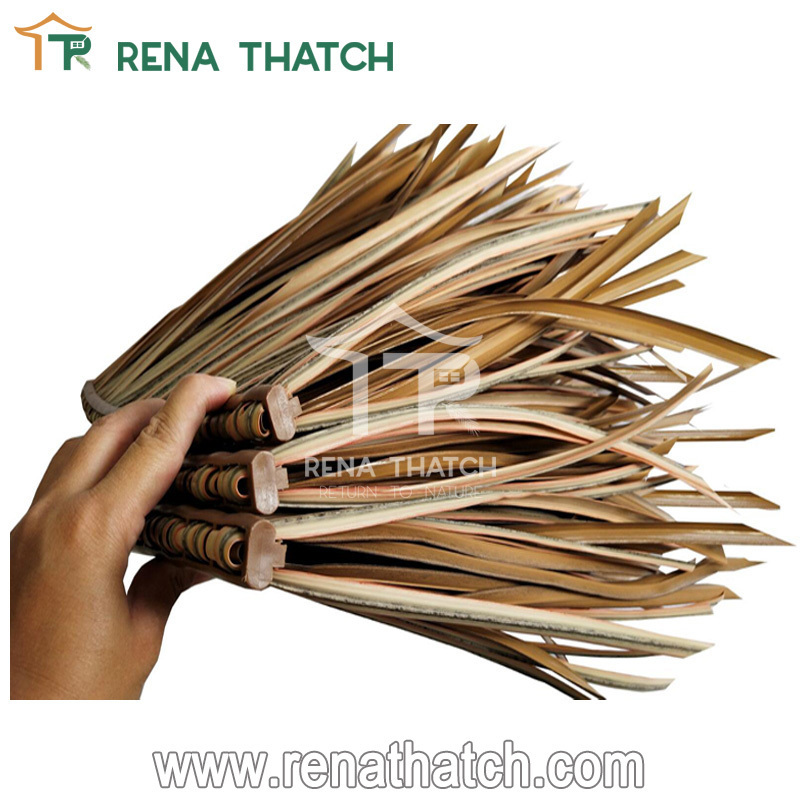 Polyethylene thatch roofing synthetic artificial tiki thatch tiles thatched roof gazebo