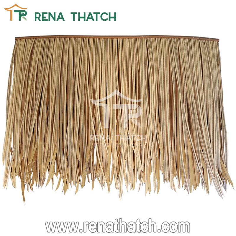 New eco-friendly plastic HDPE artificial thatch roof tiles synthetic thatch roof paja sintetica